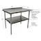 Bk Resources Work Table Stainless Steel Undershelf, Plastic feet 1.5" Riser 48"x24" SVTR-4824 - alternate 4